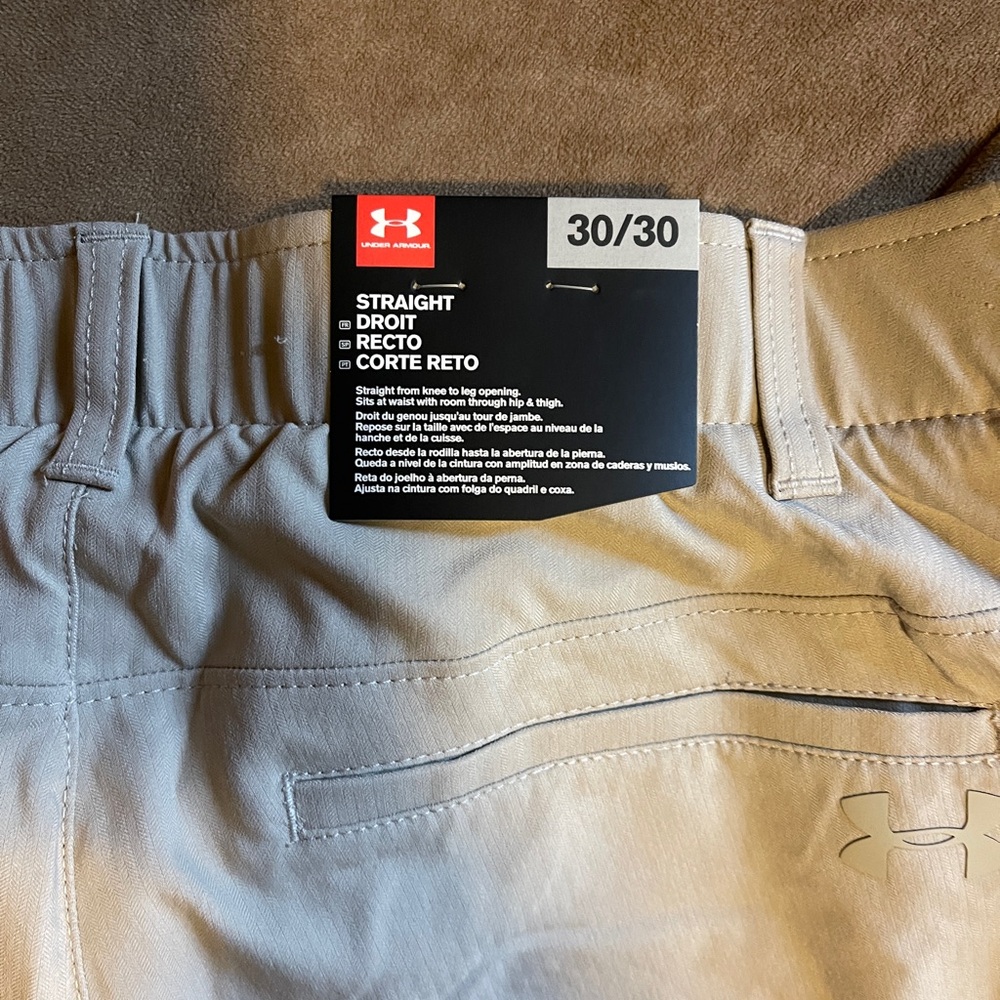 Under Armour Tan Straight Leg Pants Golf